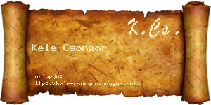 Kele Csongor névjegykártya