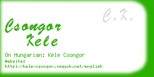 csongor kele business card